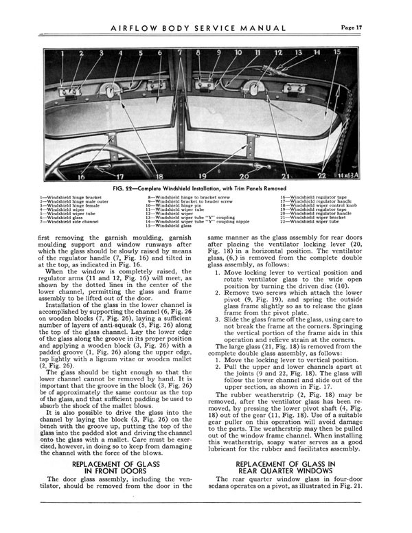 1934 Chrysler Airflow Body Service Manual Page 26
